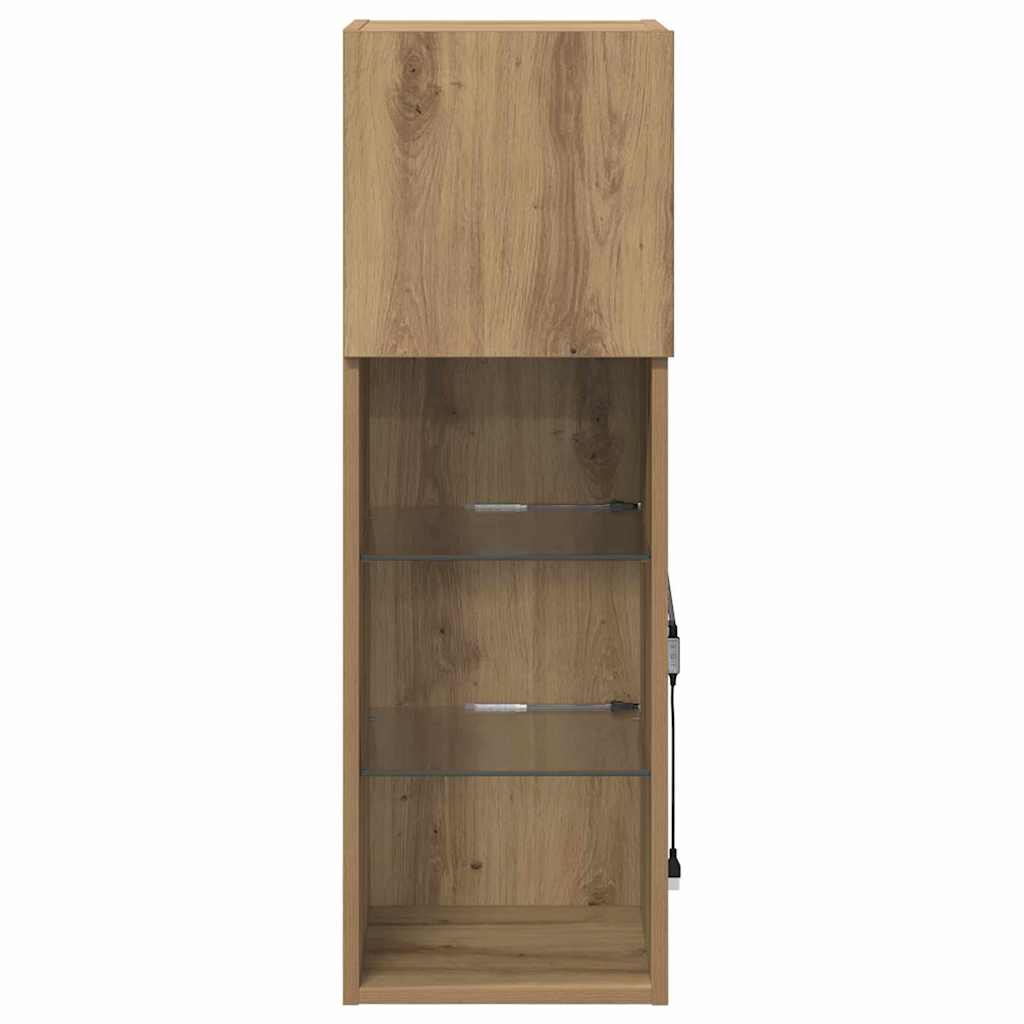 Wandmontierter TV-Schrank 30,5 x 30 x 90 cm Artisan-Eiche