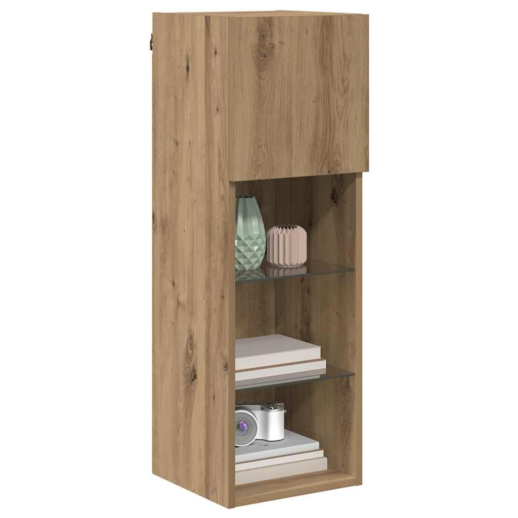 Wandmontierter TV-Schrank 30,5 x 30 x 90 cm Artisan-Eiche