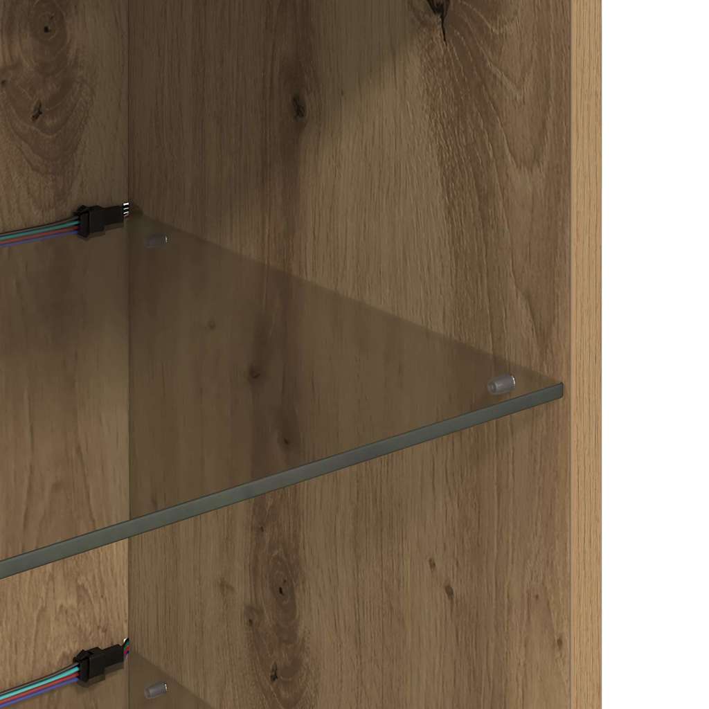 Wandmontierte TV-Schränke 2 stk. Artisan-Eiche Holzwerkstoff