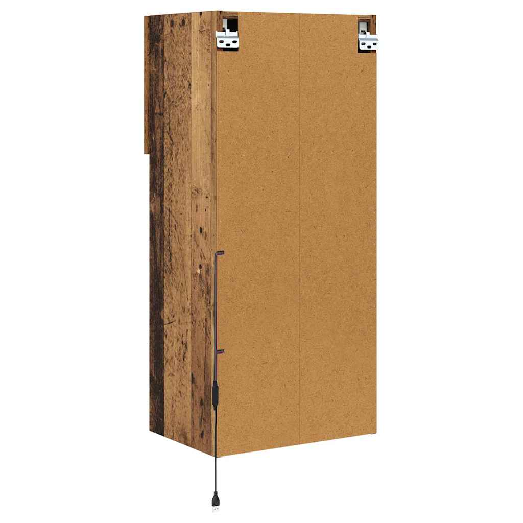 Wandmontierter TV-Schrank 40.5 x 30 x 90 cm Altholz