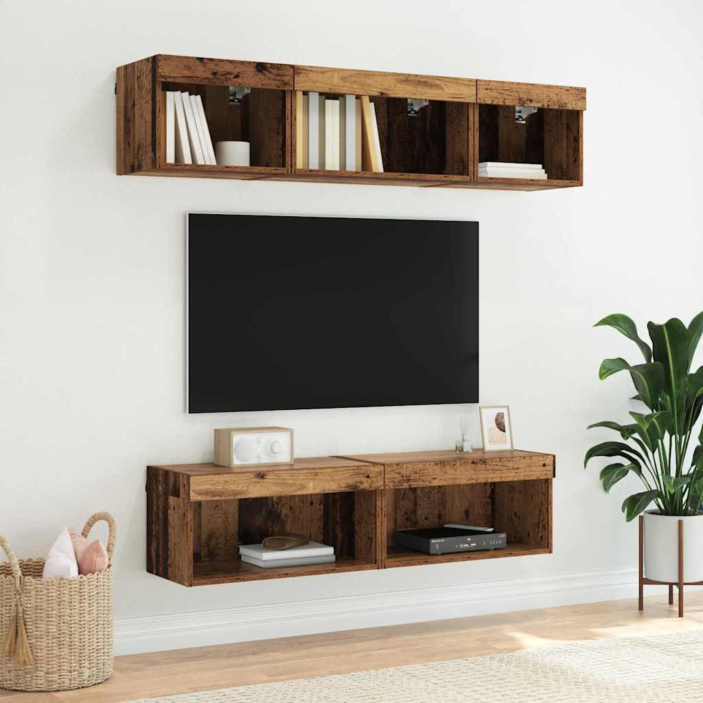 TV-Schrankset 60 x 30 x 30 cm Altholz Holzwerkstoff