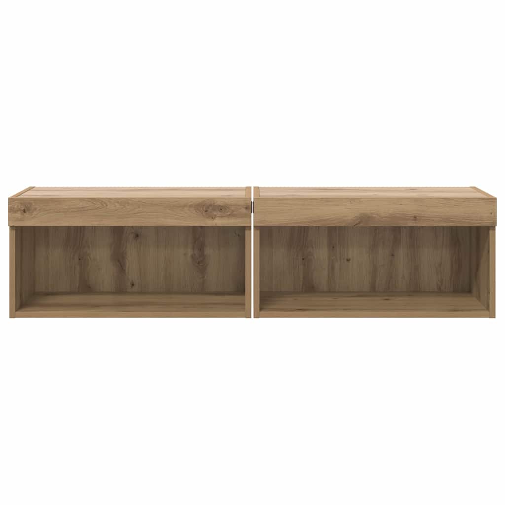 TV-Schrankset 2 stk. Artisan-Eiche Holzwerkstoff