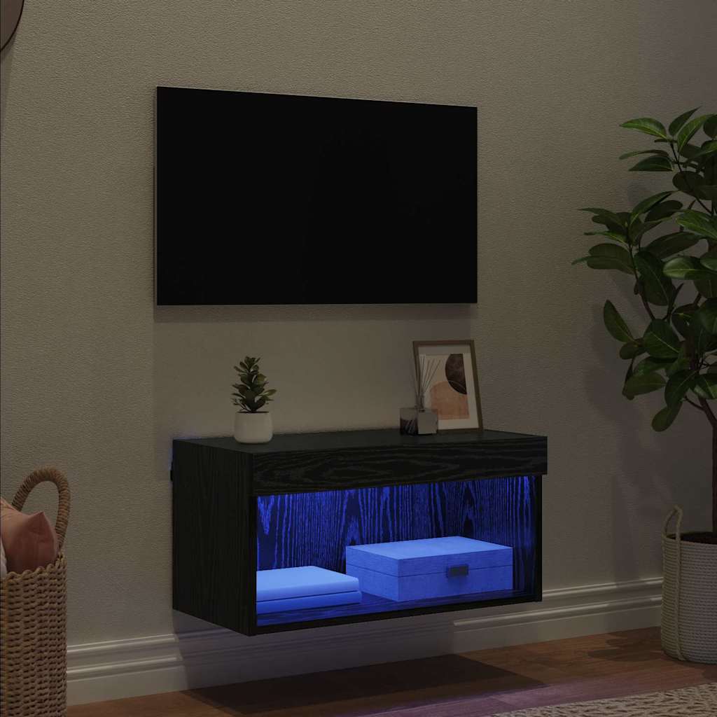 TV-Schrankset 60 x 30 x 30 cm Schwarz Eichen-Optik