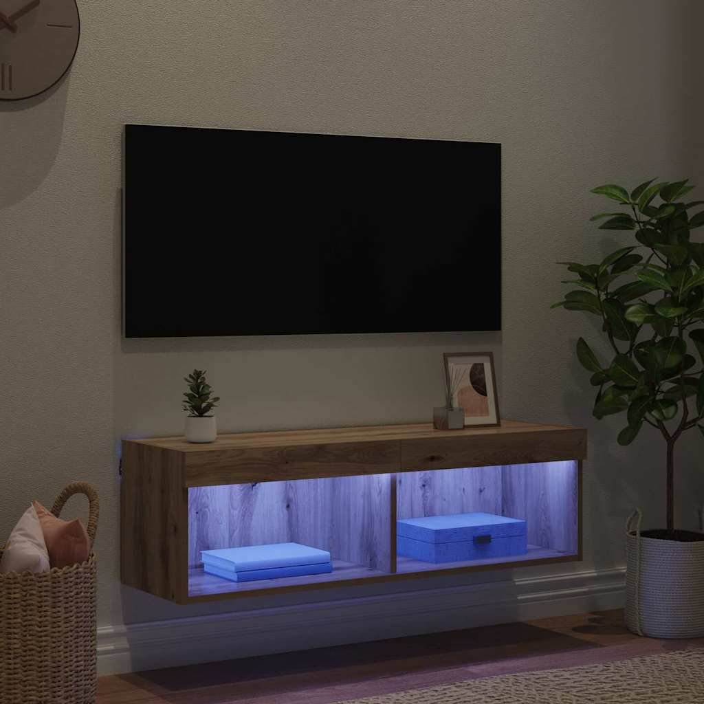 TV-Wandschrank 100 x 30 x 30 cm Artisan-Eiche Holzwerkstoff