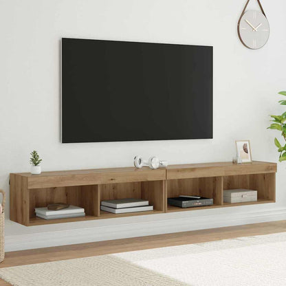 TV-Schrankset 2 stk. Artisan-Eiche Holzwerkstoff