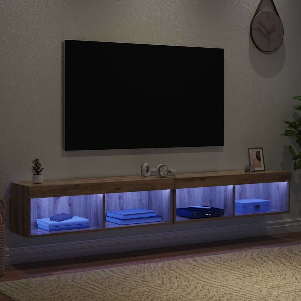 TV-Schrankset 2 stk. Artisan-Eiche Holzwerkstoff