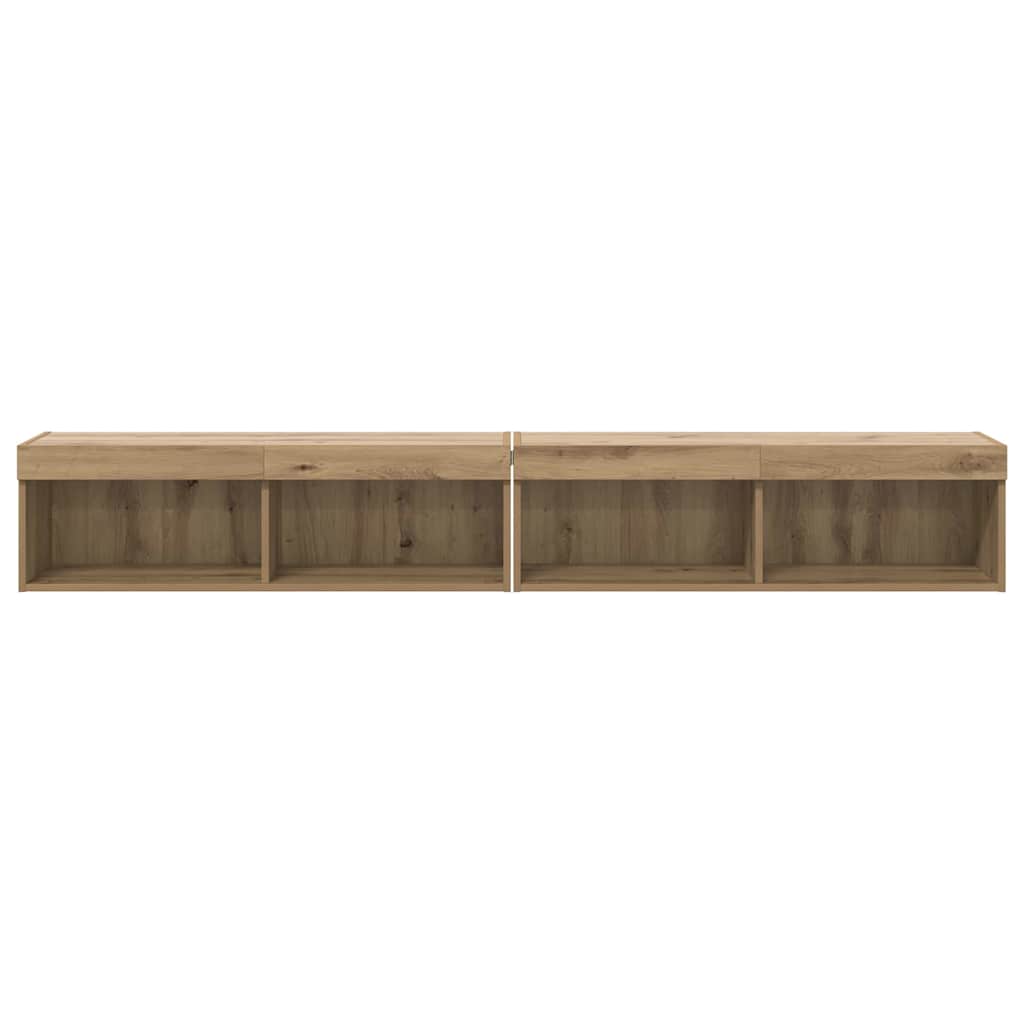 TV-Schrankset 2 stk. Artisan-Eiche Holzwerkstoff