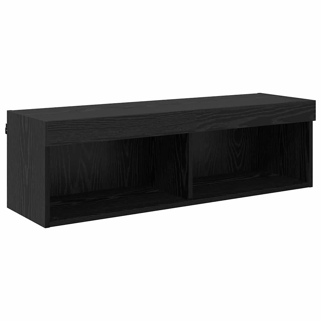 TV-Wandschrank 100 x 30 x 30 cm Schwarz Eichen-Optik
