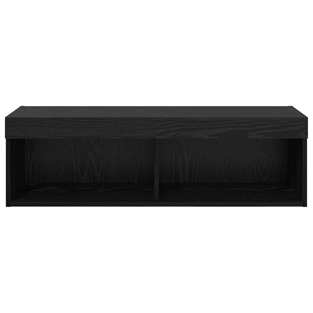 TV-Wandschrank 100 x 30 x 30 cm Schwarz Eichen-Optik