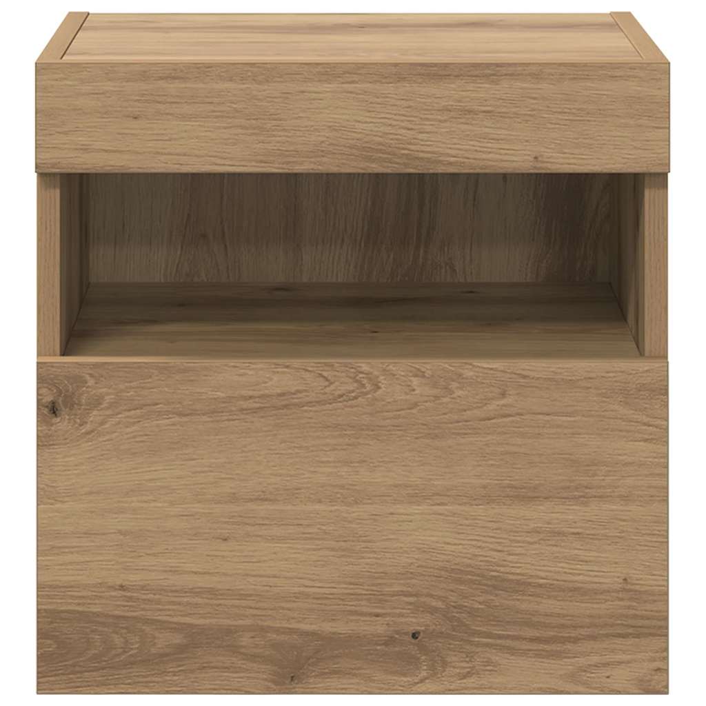TV-Wandregale 2 stk. Artisan-Eiche Holzwerkstoff