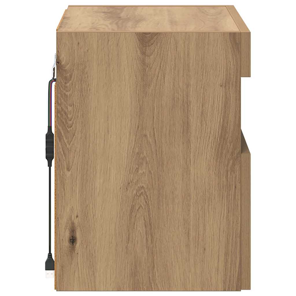TV-Wandregale 2 stk. Artisan-Eiche Holzwerkstoff