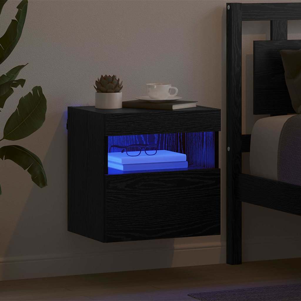 TV-Wandschrank 40 x 30 x 40 cm Schwarz Eichen-Optik