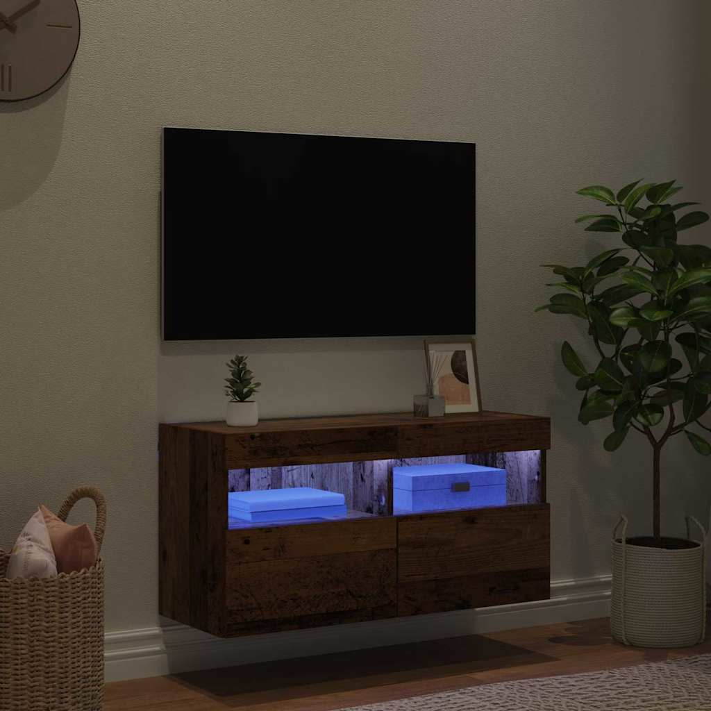 TV-Wandschrank 80 x 30 x 40 cm Altholz Holzwerkstoff