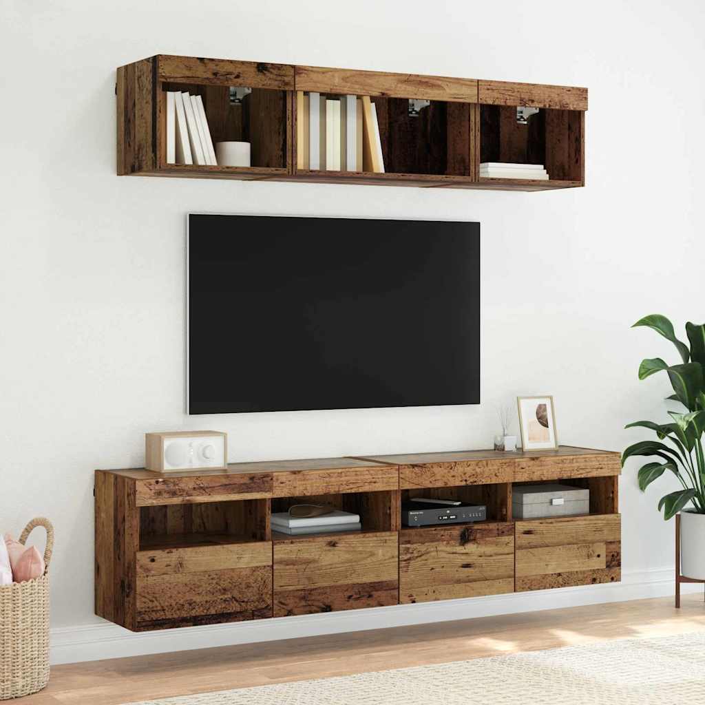 TV-Wandschrank 80 x 30 x 40 cm Altholz Holzwerkstoff