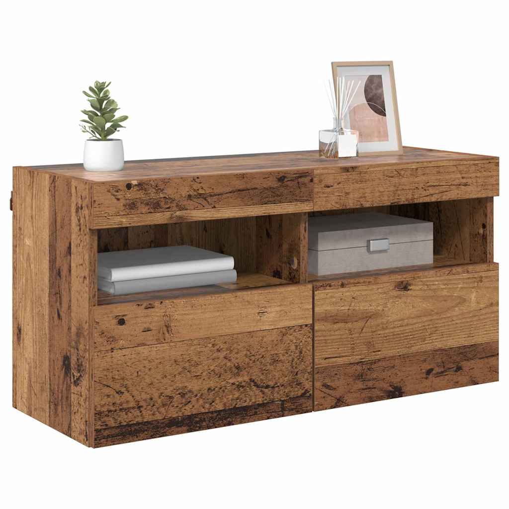 TV-Wandschrank 80 x 30 x 40 cm Altholz Holzwerkstoff