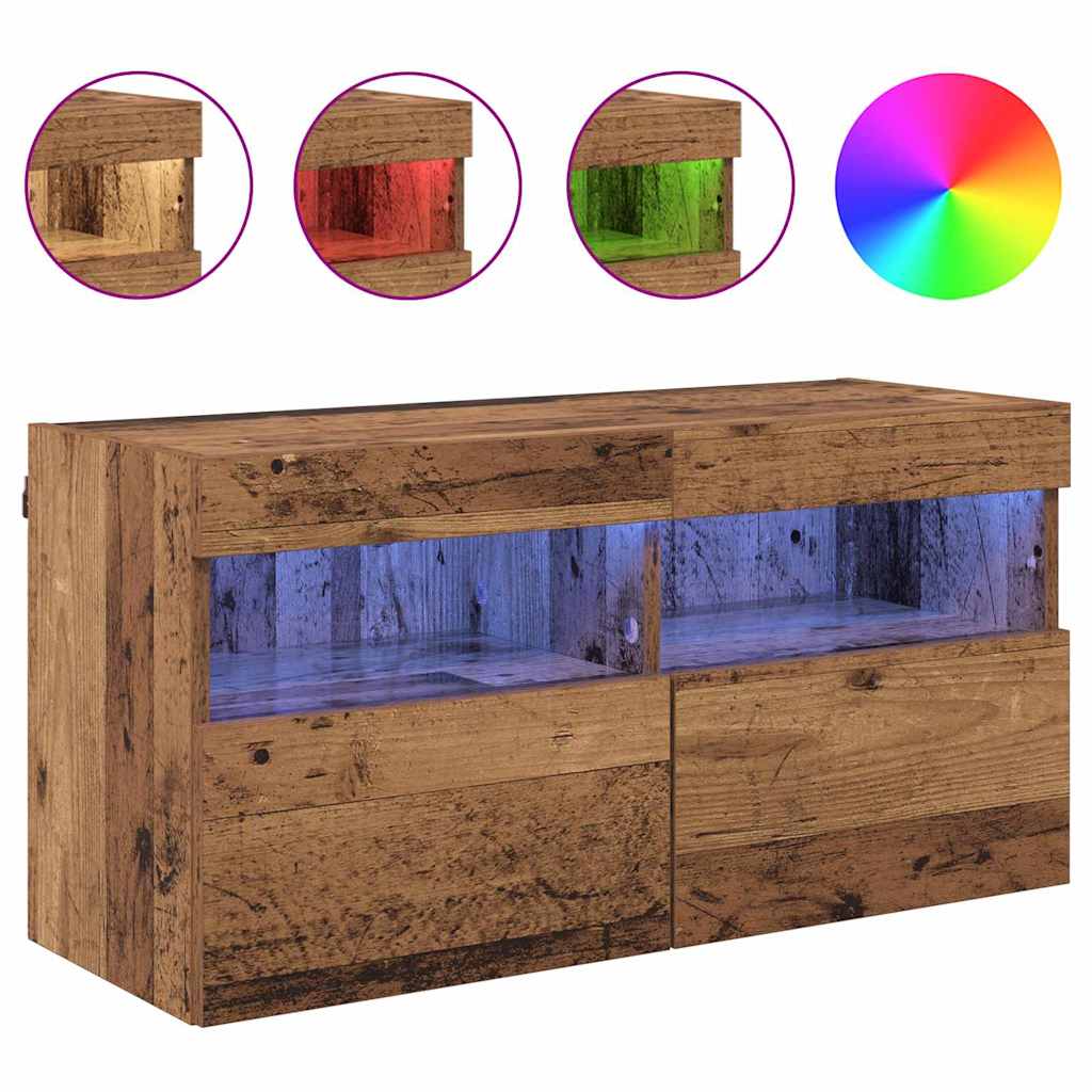 TV-Wandschrank 80 x 30 x 40 cm Altholz Holzwerkstoff