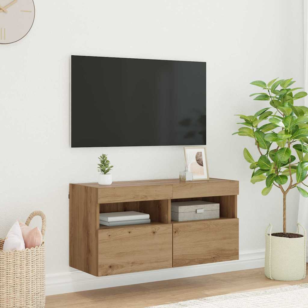 TV-Wandschrank 80 x 30 x 40 cm Artisan-Eiche Holzwerkstoff