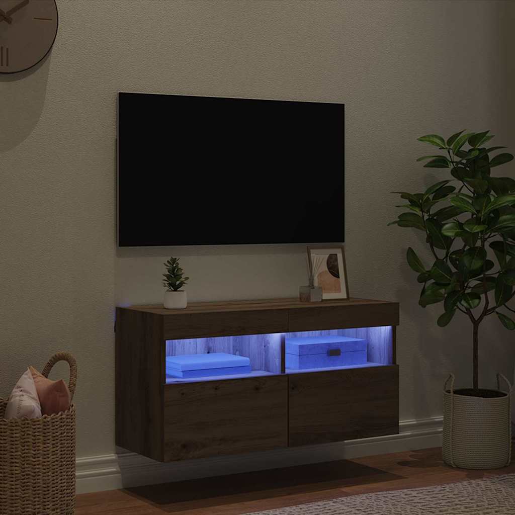 TV-Wandschrank 80 x 30 x 40 cm Artisan-Eiche Holzwerkstoff