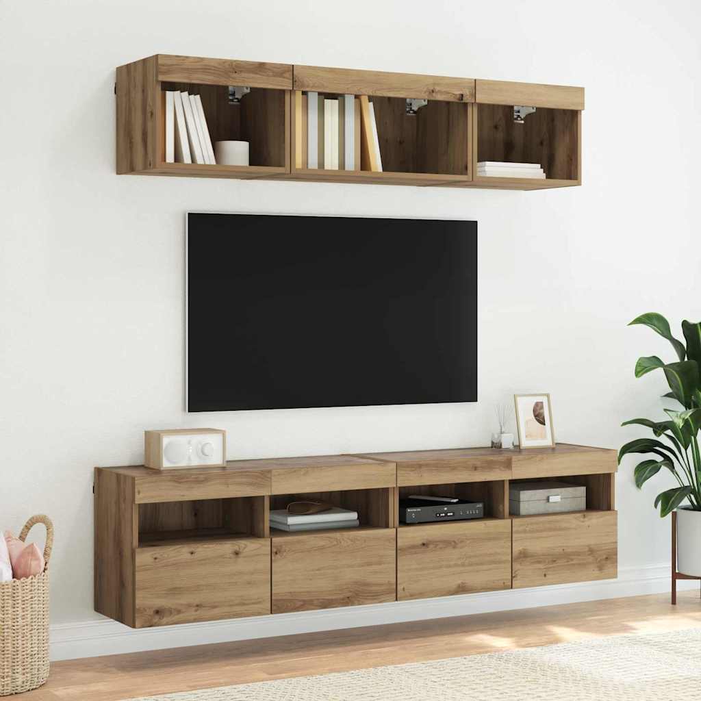 TV-Wandschrank 80 x 30 x 40 cm Artisan-Eiche Holzwerkstoff