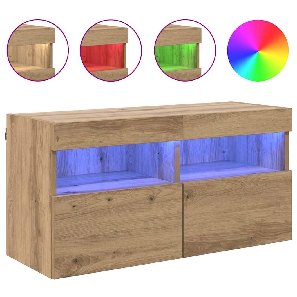 TV-Wandschrank 80 x 30 x 40 cm Artisan-Eiche Holzwerkstoff