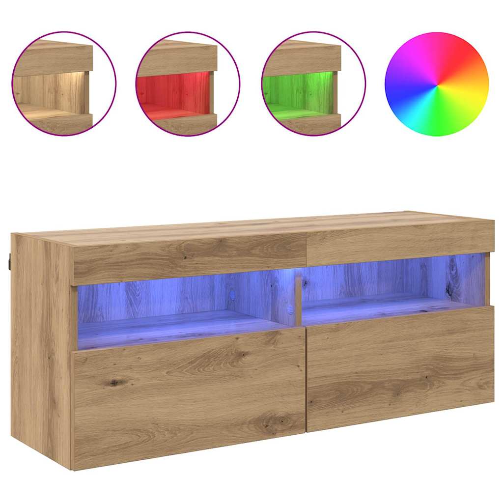 TV-Wandschrank 100 x 30 x 40 cm Artisan-Eiche Holzwerkstoff