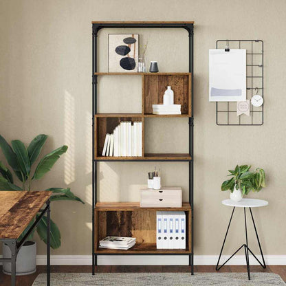 Bücherregal 7 Ebenen 76 x 33 x 188,5 cm Holzwerkstoff Altholz