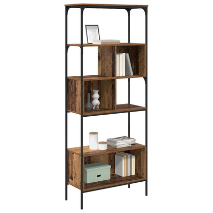 Bücherregal 7 Ebenen 76 x 33 x 188,5 cm Holzwerkstoff Altholz