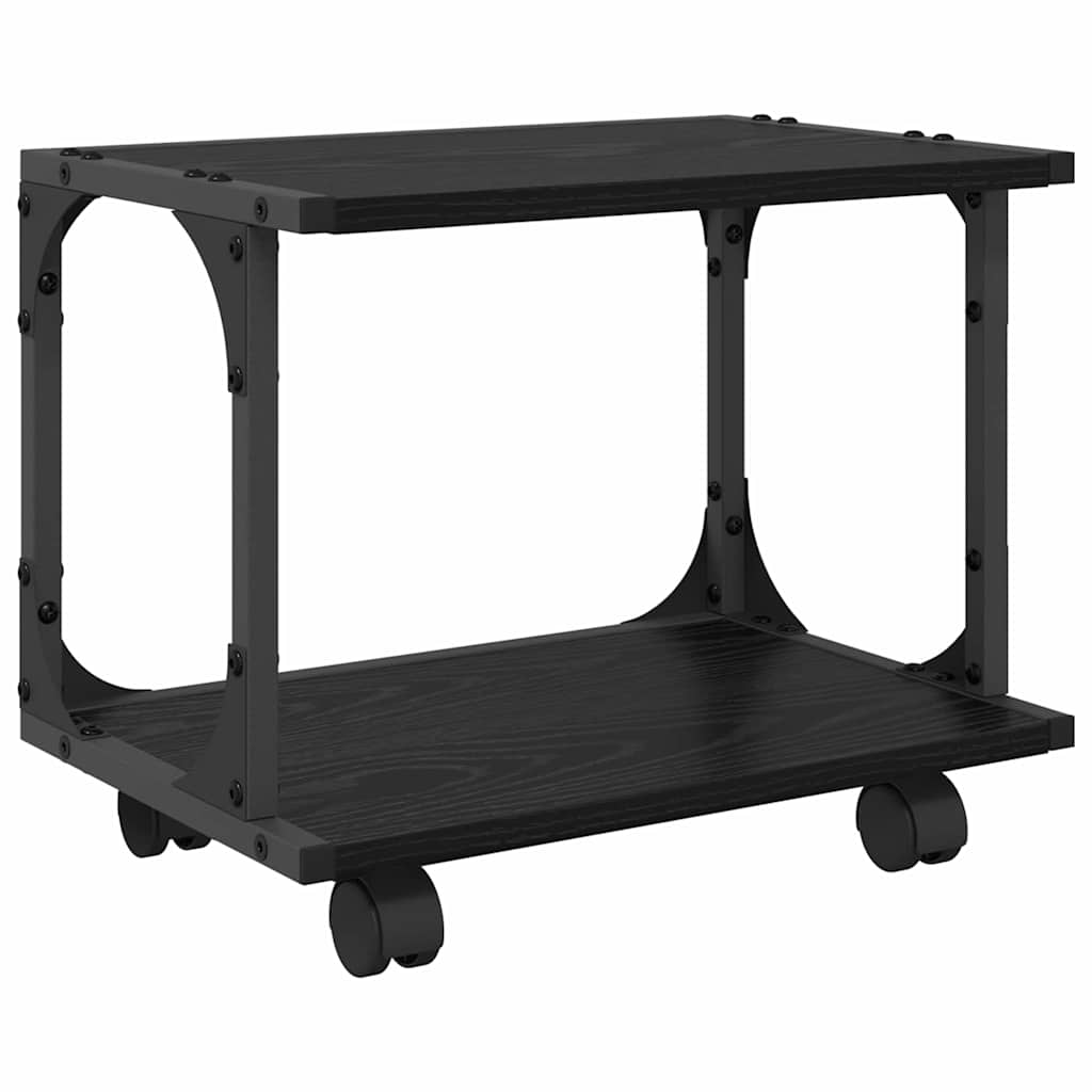 Druckerständer Schwarz Eichen-Optik 41 x 28 x 33,5 cm