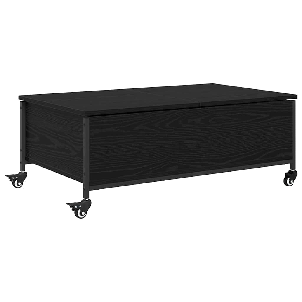 Couchtisch Schwarz Eichen-Optik 91 x 55 x 32 cm Holzwerkstoff