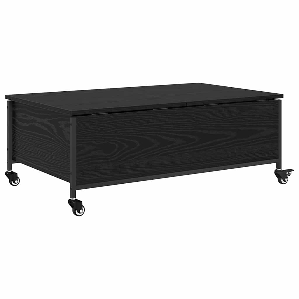 Couchtisch Schwarz Eichen-Optik 91 x 55 x 32 cm Holzwerkstoff