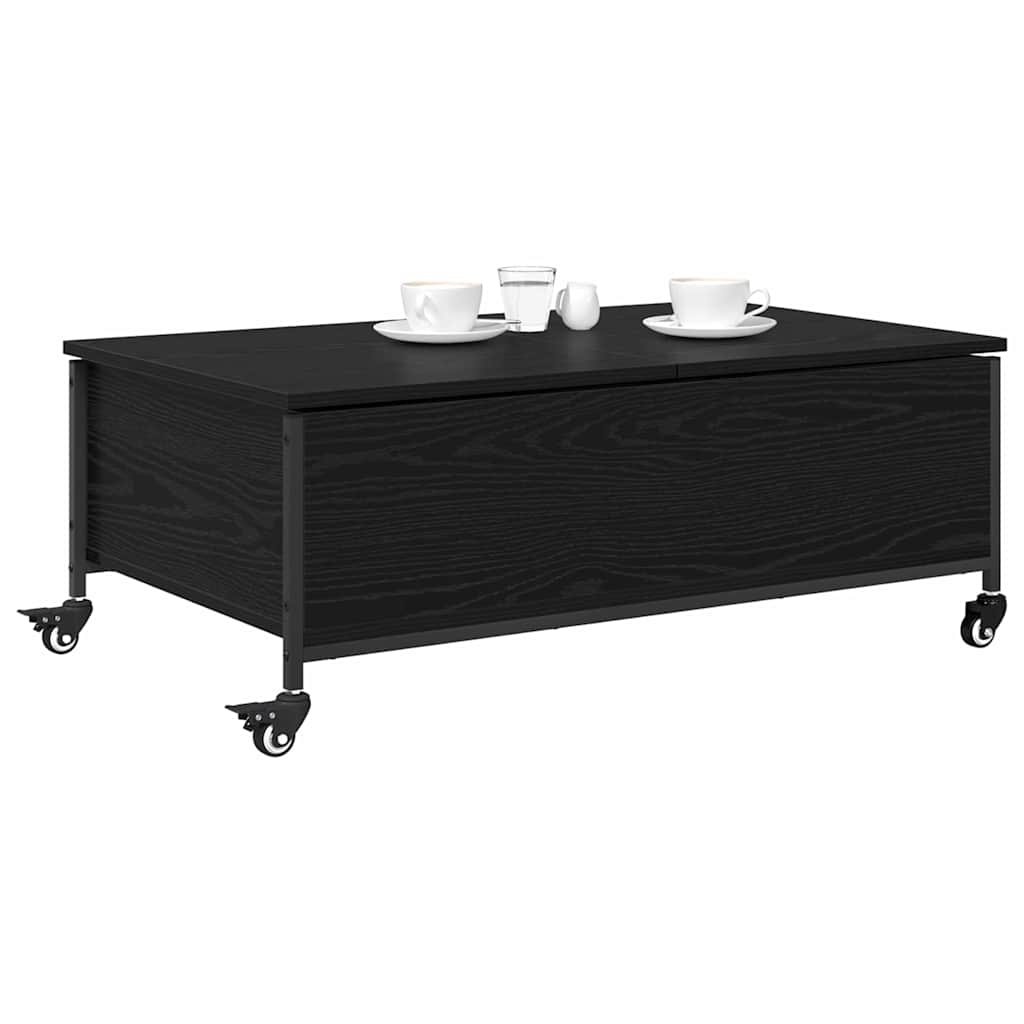 Couchtisch Schwarz Eichen-Optik 91 x 55 x 32 cm Holzwerkstoff