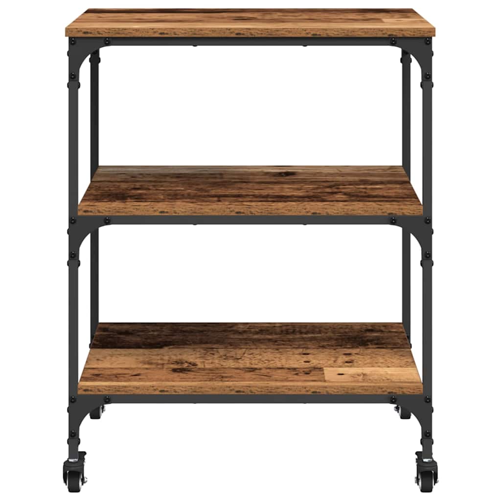 Küchentrolley Altholz 60 x 41 x 76 cm Holzwerkstoff