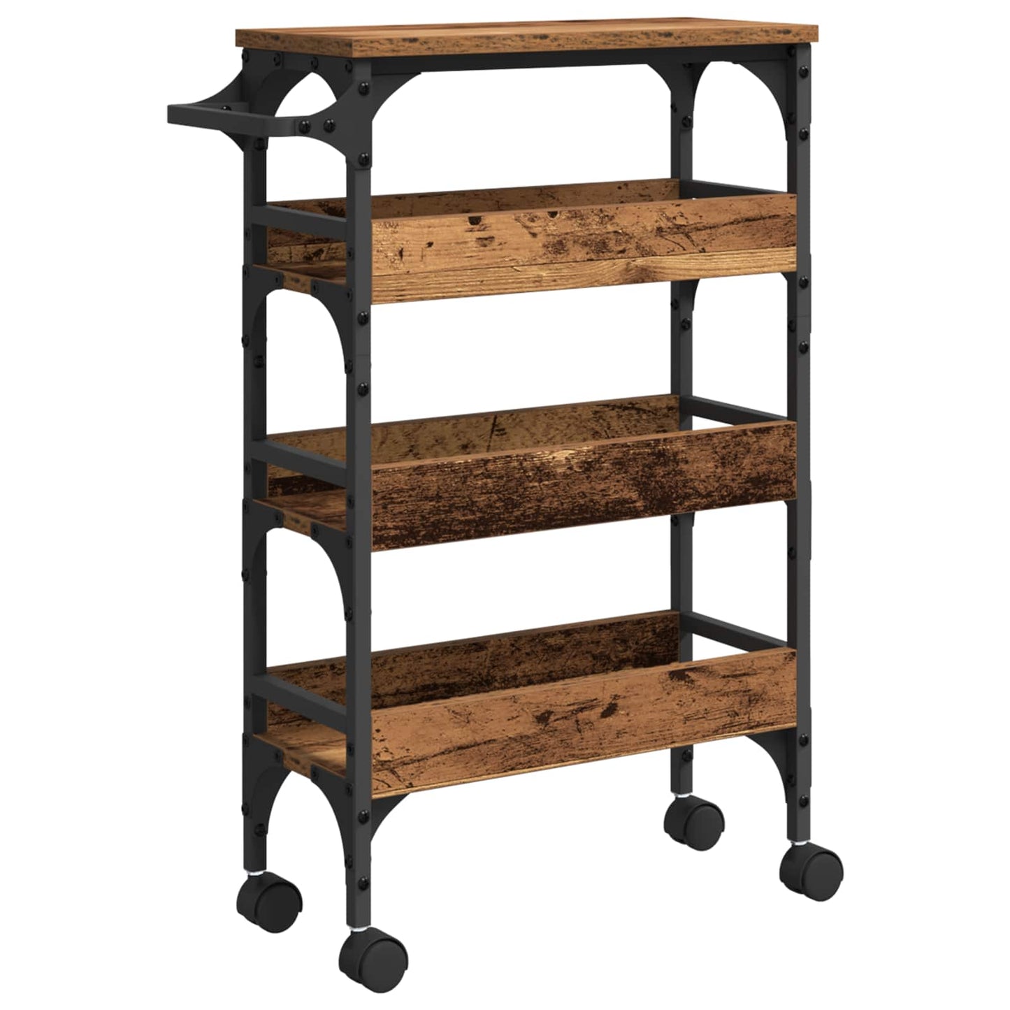 Küchentrolley Altholz 53 x 20 x 76 cm Holzwerkstoff