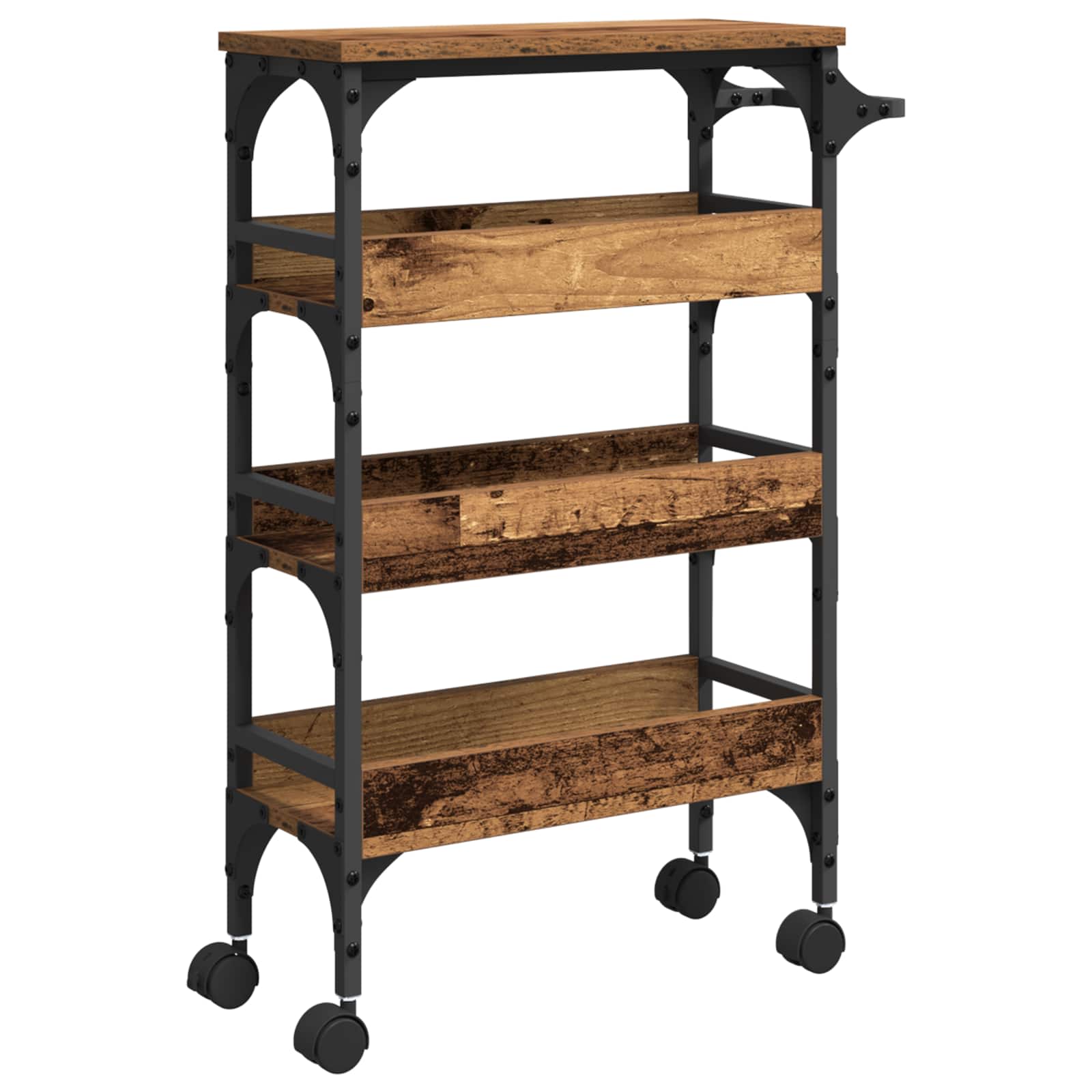 Küchentrolley Altholz 53 x 20 x 76 cm Holzwerkstoff