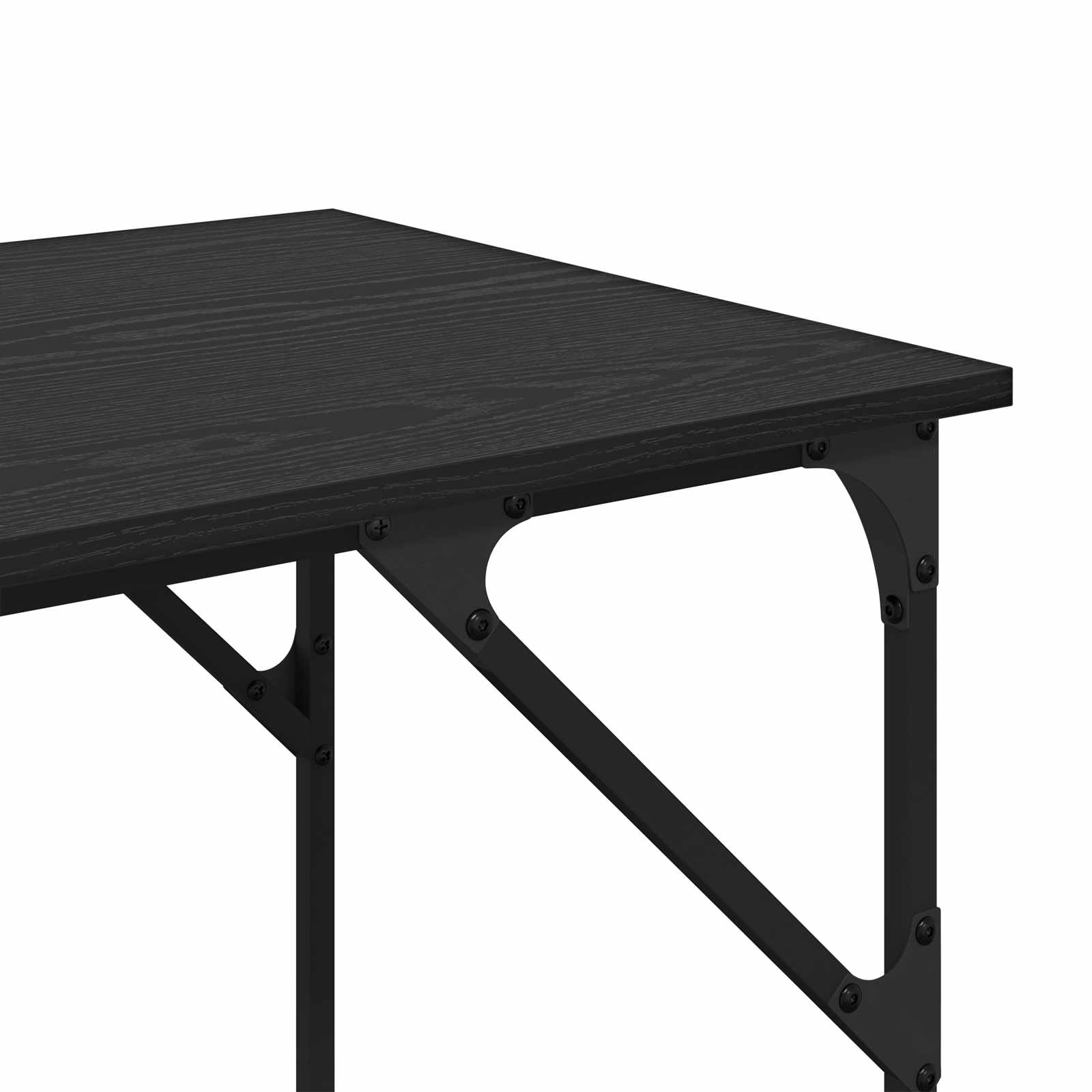 Schreibtisch Schwarz Eichen-Optik 120 x 50 x 75 cm