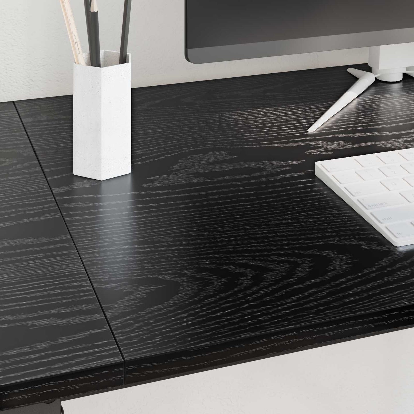 Schreibtisch Schwarz Eichen-Optik 120 x 50 x 75 cm