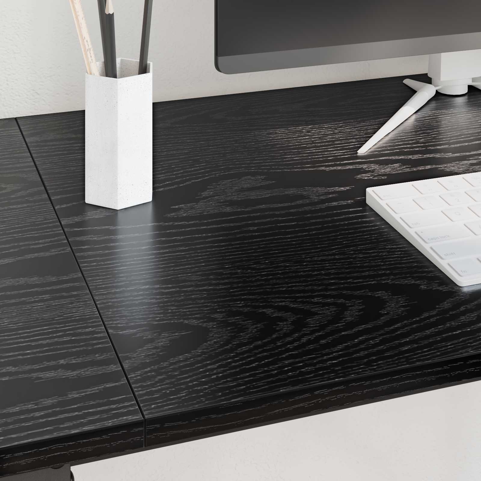 Schreibtisch Schwarz Eichen-Optik 120 x 50 x 75 cm