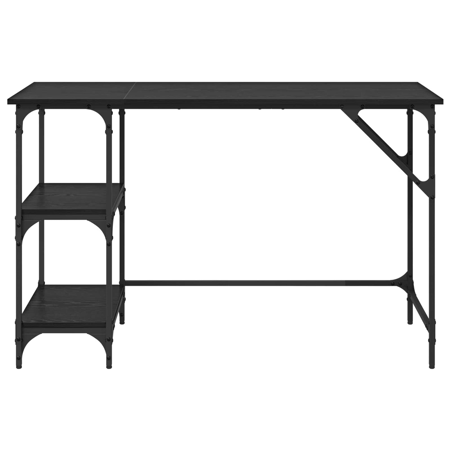 Schreibtisch Schwarz Eichen-Optik 120 x 50 x 75 cm