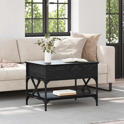 Couchtisch Schwarz Eichen-Optik 70x50x50cm Holzwerkstoff