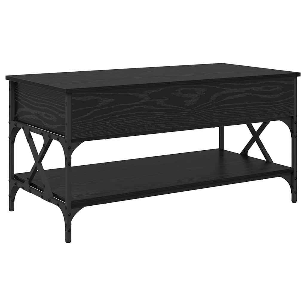 Couchtisch Schwarz Eichen-Optik 100 x 50 x 50 cm Holzwerkstoff