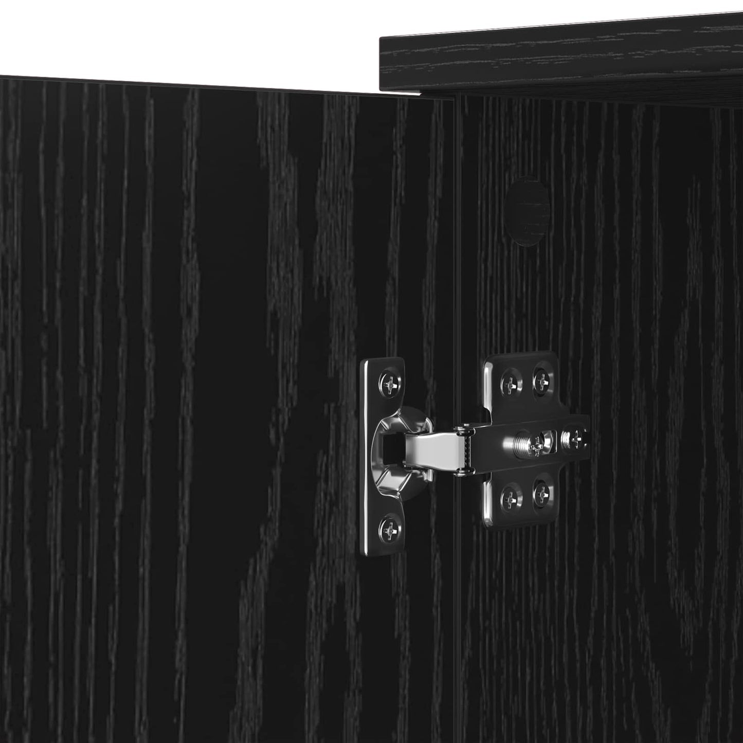 Sideboard Schwarz Eichen-Optik 59 x 39 x 80 cm Holzwerkstoff