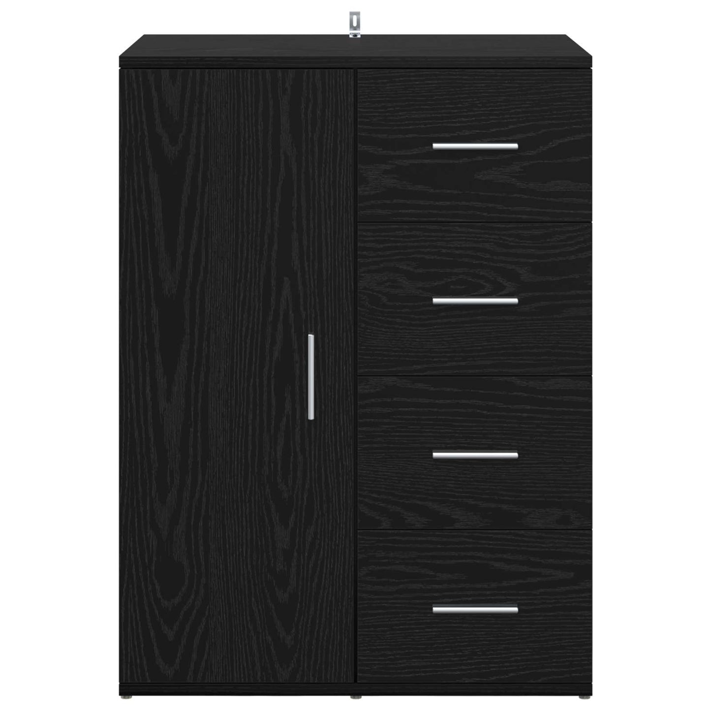 Sideboard Schwarz Eichen-Optik 59 x 39 x 80 cm Holzwerkstoff