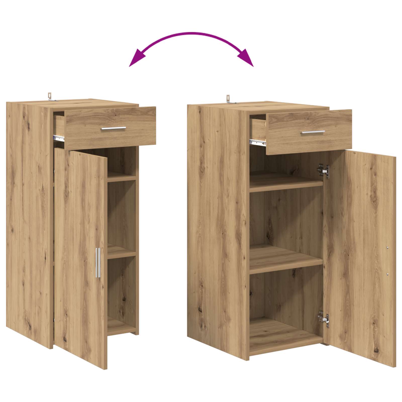 Aufbewahrungsschrank Artisan-Eiche 40 x 42,5 x 93 cm