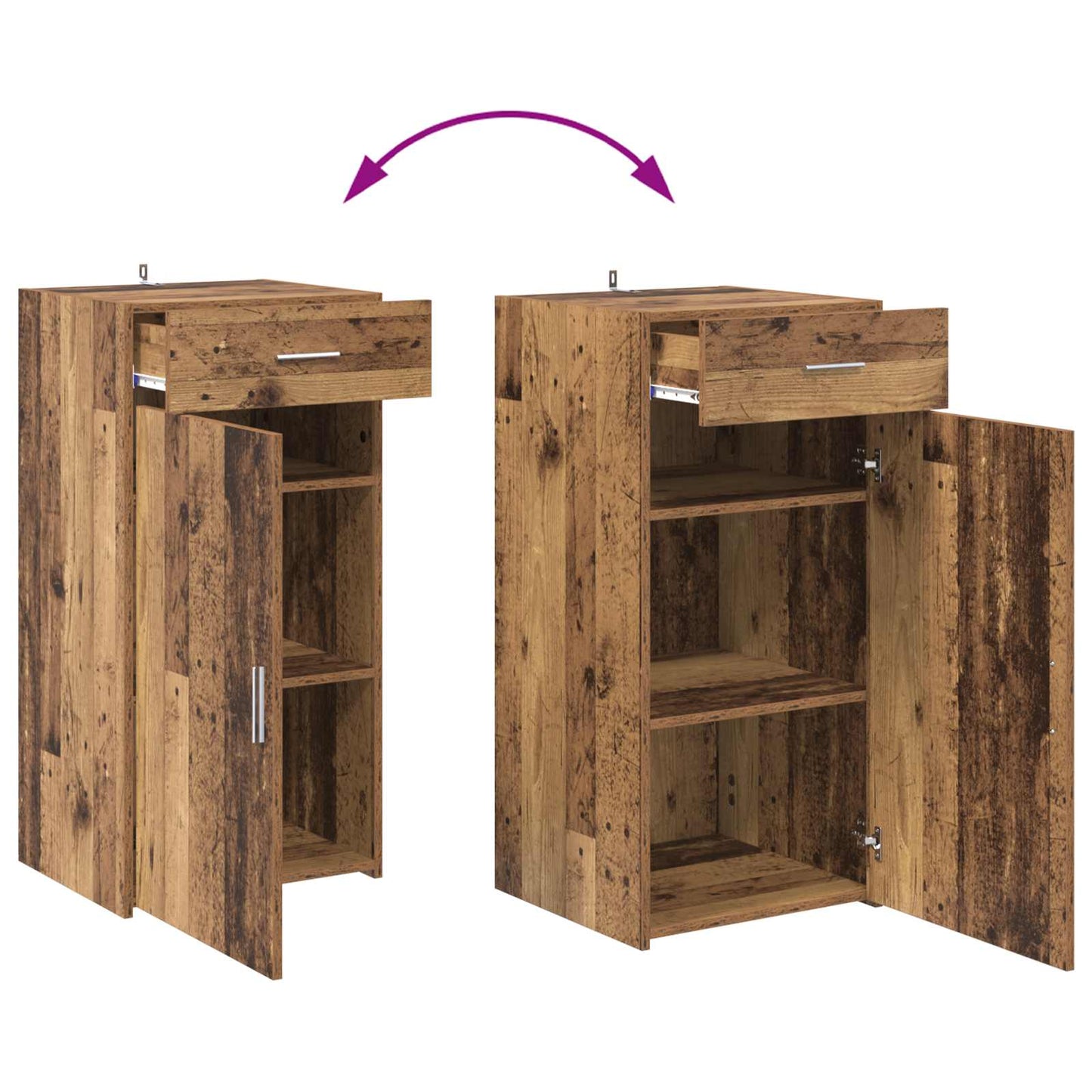 Sideboard Altholz 45 x 42,5 x 93 cm Holzwerkstoff