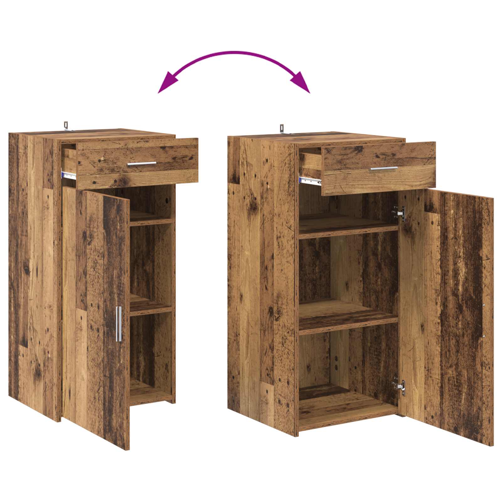 Sideboard Altholz 45 x 42,5 x 93 cm Holzwerkstoff