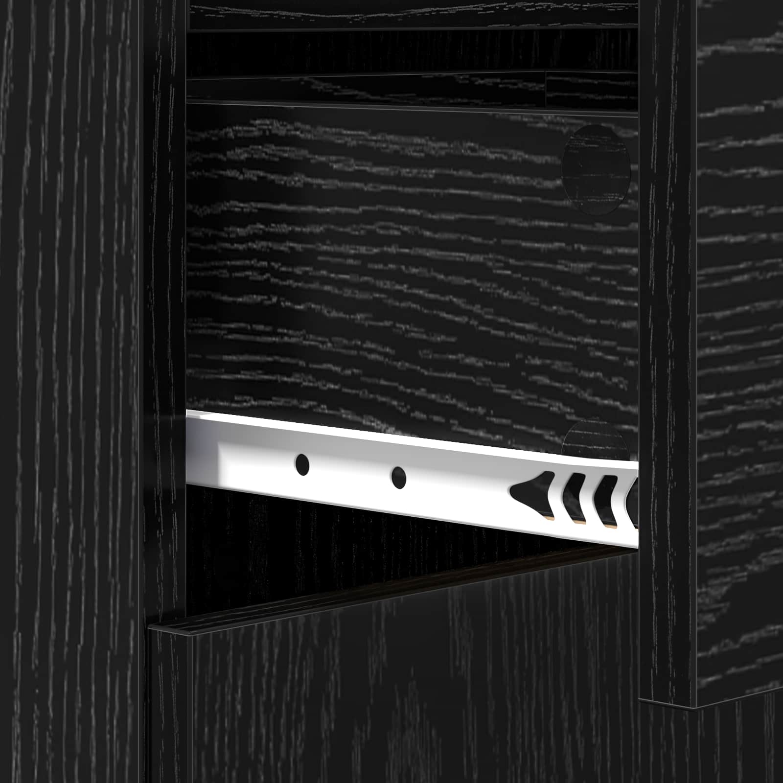 Sideboard Schwarz Eichen-Optik 45 x 42,5 x 93 cm Holzwerkstoff