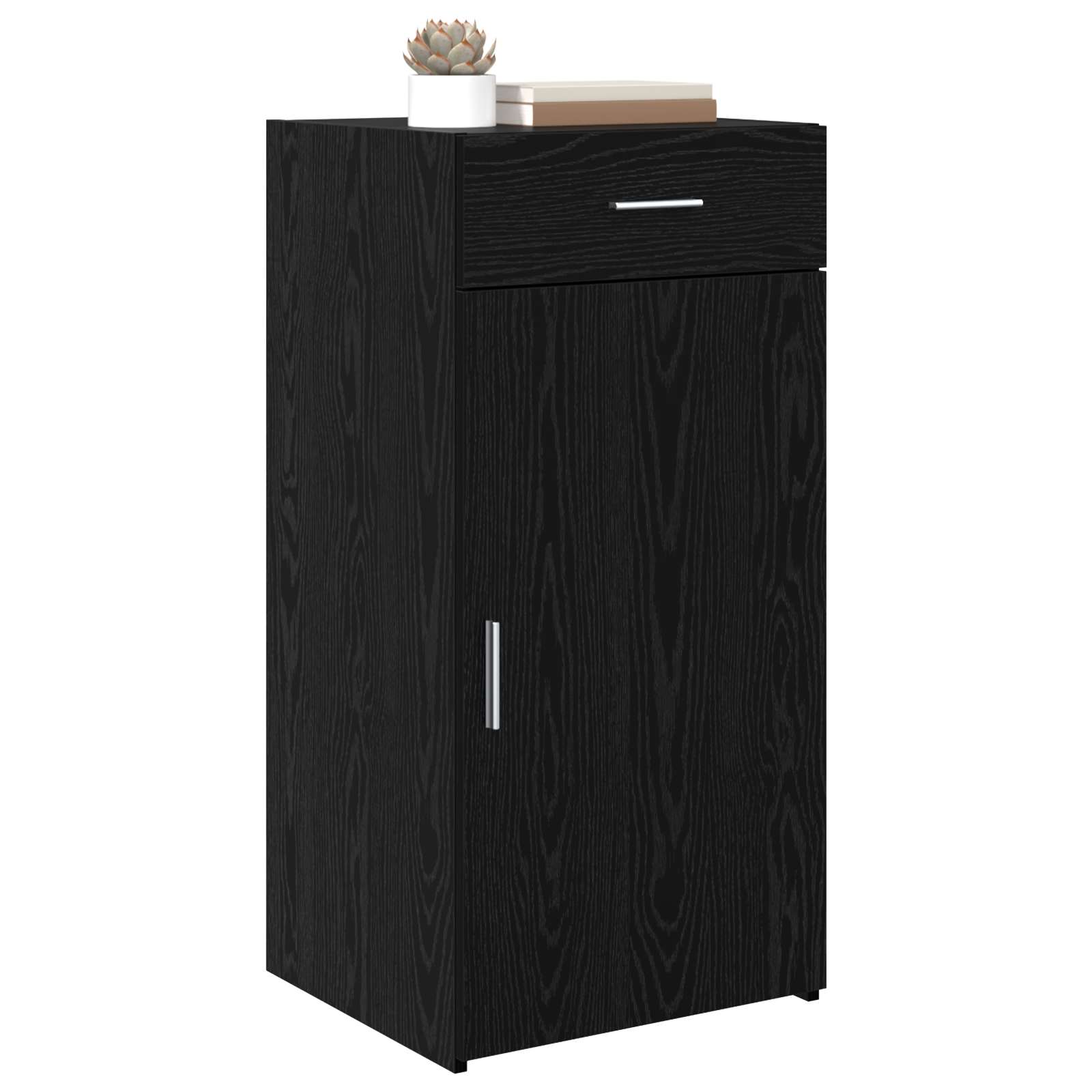 Sideboard Schwarz Eichen-Optik 45 x 42,5 x 93 cm Holzwerkstoff