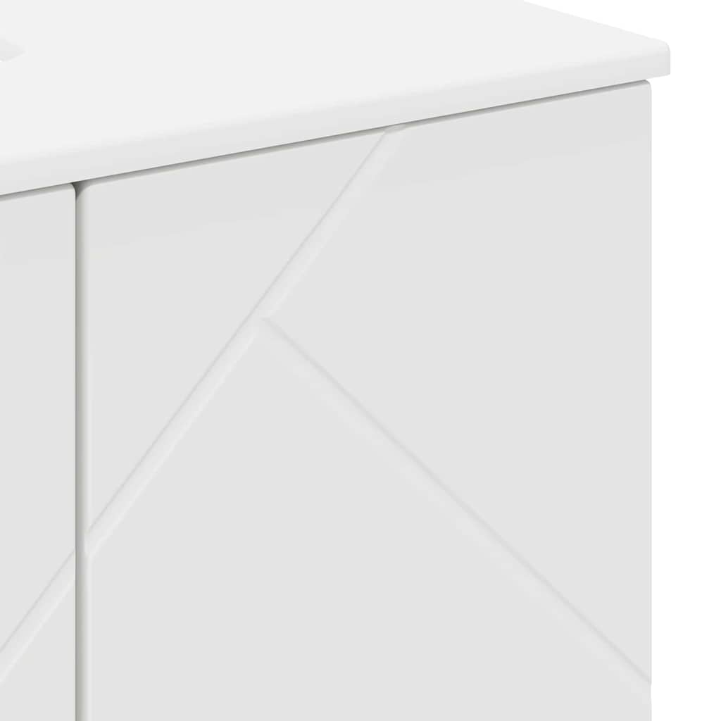 Badezimmerschrank Weiß 61 x 35 x 64 cm Holzwerkstoff, Metall
