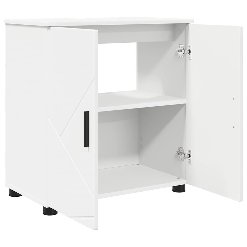 Badezimmerschrank Weiß 61 x 35 x 64 cm Holzwerkstoff, Metall