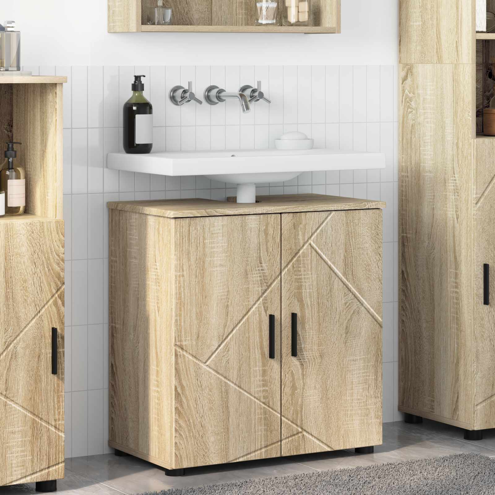 Badezimmerschrank Sonoma-Eiche 61 x 35 x 64 cm